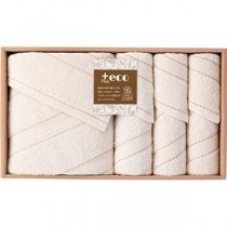 泉州+eco バスタオル&フェイスタオル3P バスタオル60×120cm、フェイスタオル34×80cm B1115616
