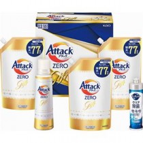花王 アタックZEROギフト アタックZERO詰替用(770g)×3、アタックZERO(580g)・キュキュットクリア除菌(240ml)×各1 B1120559