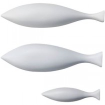 ウォールデコ(さかな)3個セット 大(約15×4.2×3cm)・中(約15×3.5×3cm)・小(約8.5×2.1×1.7cm)×各1 C6025559