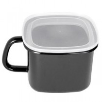 HANAKO 抗菌琺瑯ブラック角型ストックポット1.5L 18.5×14.5×11.5cm C6124686