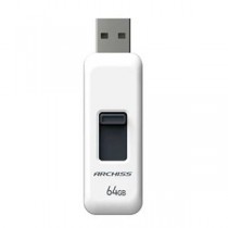 【まとめ】 スライド式USBメモリ 64GB AS-064GU2-PSW 【×2セット】