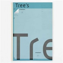 【まとめ】 Trees A4 Pメモリ B罫40枚 ライトブルー 【×10セット】