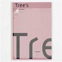 【まとめ】 Trees A4 Pメモリ U罫40枚 スモークピンク 【×10セット】