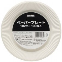 【まとめ】 ペーパープレート18cm 100枚 【×3セット】
