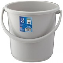 【まとめ】 ベルクバケツ 8SB 本体 Lグレー GBEC184 【×2セット】