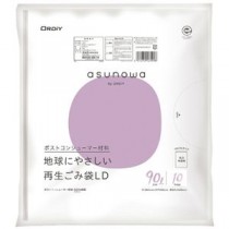 【まとめ】 asunowa再生ごみ袋LD90L 乳白半透明 10P 【×3セット】