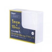 （まとめ） ナカバヤシ CD／DVDプラケーススリム10Pクリア CD-093-10C 【×3セット】