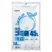 （まとめ） シモジマ LDポリ#035厚口45L 透明 10枚 006604880 【×5セット】