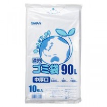 （まとめ） シモジマ LDポリ#045中厚口90L透明 10枚 006604860 【×3セット】