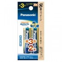 （まとめ） パナソニック エボルタ乾電池 単3 2本パック LR6EJ／2B 【×5セット】
