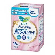 （まとめ）花王 ロリエさらピュア吸水超安心パッド80cc16枚（×5セット）