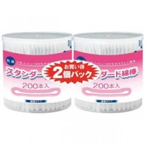 （まとめ）コットン・ラボ スタンダード綿棒200本2個パック（×5セット）