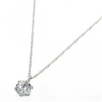 プラチナ（PT900） 0.4ct ダイヤモンドペンダント/ネックレス（鑑別書付き）