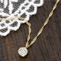 18金イエローゴールド（K18YG） 0.27ct ダイヤモンドペンダント/ネックレス