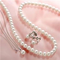 あこや真珠使用 パールネックレス ＆ パールイヤリング ＆ パールペンダント 3点セット ピンクトルマリンのペンダント付き