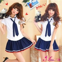 新作 女子高生ミニスカセーラー服コスチューム3点セット/コスプレ/z470