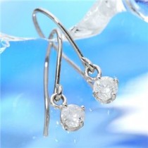 プラチナ 0.1ct フックピアス ダイヤモンドピアス