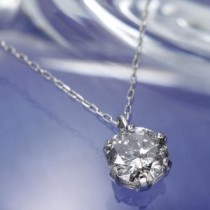 純プラチナ 0.5ct ダイヤモンドペンダント/ネックレス（鑑別書付き）