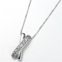 0.5ct ダブルクロスダイヤエタニティペンダント