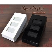 【ホワイト5個セット】リングディスプレイスタンド　3本挿し