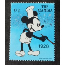 ★ミッキーマウスの切手、1989年ガンビア発行、未使用 
