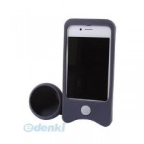 iPhone4/4S用 ケースdeスピーカー(ブラック）最終処分