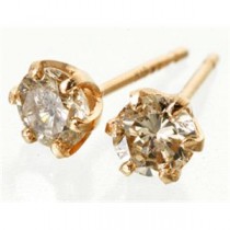 K18WG/PG ダイヤモンドピアス0.4ct