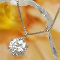 プラチナPt0.5ct ダイヤモンドヴェネチアンペンダント/ネックレス（鑑定書付き）