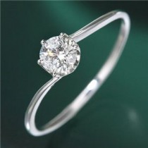 プラチナ0.3ct ダイヤリング 指輪 9号