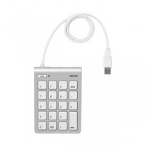 テンキーボード Mac用 USB接続 スリム 独立キー シルバー BSTK08MSV