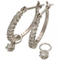 ダイヤハーフエタニティ計0.3ct ダイヤモンドピアス SILVER