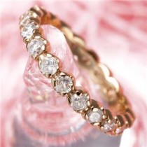K18PG ダイヤリング 指輪 1.0ct フルエタニティリング 15号