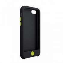 ELECOM（エレコム） iPhone 5c用シリコンケース／ブラック×グリーン PS-A13SC2BKG