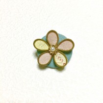 一輪花・結城紬お花のブローチミックス