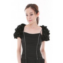 ミンク/レッキスニッティングボレロ　BLACK