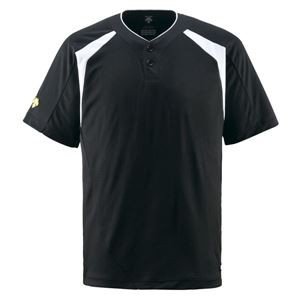 デサント（DESCENTE） ベースボールシャツ（2ボタン） （野球） DB205 ブラック M