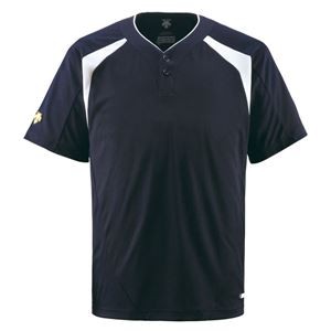 デサント（DESCENTE） ベースボールシャツ（2ボタン） （野球） DB205 Dネイビー L