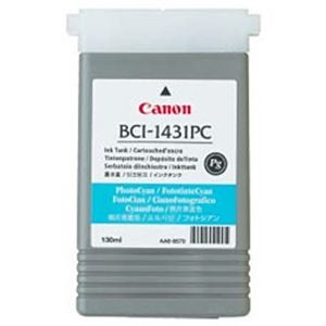 【純正品】 キヤノン（Canon） インクカートリッジ フォトシアン 型番：BCI-1431PC 単位：1個