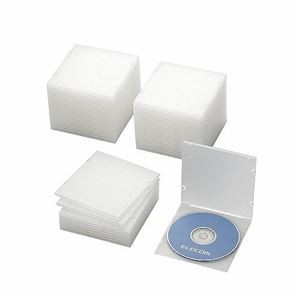 ELECOM（エレコム） Blu-ray／DVD／CDケース（スリム／PP／1枚収納） CCD-JPCS50CR
