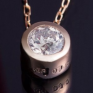 K18PG 0.1ｃｔダイヤモンドフクリンペンダント