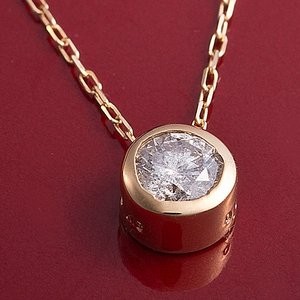 K18YG 0.15ｃｔダイヤモンドフクリンペンダント