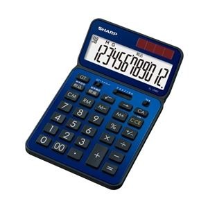 シャープ 電卓 12桁 （ナイスサイズタイプ） ディープブルー EL-VN-82-AX
