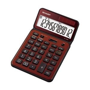 シャープ 電卓 12桁 （ナイスサイズタイプ） ブラウン EL-VN-82-TX