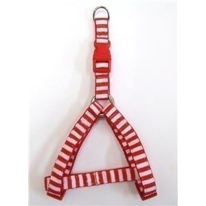 岡野製作所 ストライプハーネス #20 レッドホワイト【ペット用品】【ハーネス】