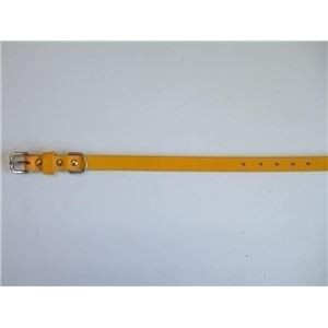 岡野製作所 ソフトなめし平首輪 #18 イエロー【ペット用品】【首輪】