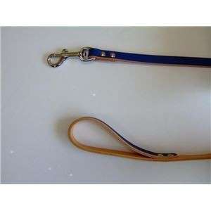 岡野製作所 ソフトなめし引皮 #18 ブルー【ペット用品】【リード】