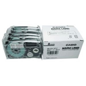 カシオ計算機(CASIO) テープ XR-6X-5P-E 透明に黒文字 6mm 5個