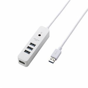 エレコム USB3.0ハブ（4ポートマグネット付き） U3H-T410SWH