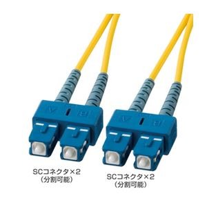 サンワサプライ 光ファイバケーブル HKB-SCSC1-02L