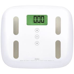 dretec（ドリテック） 体重体組成計「ピエトラプラス」 BS-238WT ホワイト